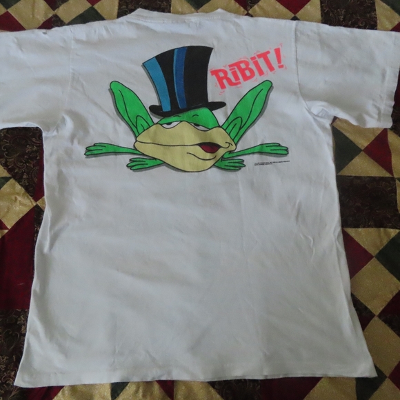 Vintage 1990s Warner Bros Michigan J Frog Ribit T-Shirt Size XL - Picture 7 of 9
